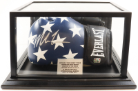 Mike Tyson Signed Vintage Everlast USA Model Boxing Glove With Stat Plaque & Display Case (Tyson & PSA) at PristineAuction.com