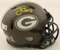 Jordan Love Signed Packers Salute To Service Alternate Speed Mini Helmet (Beckett) at PristineAuction.com