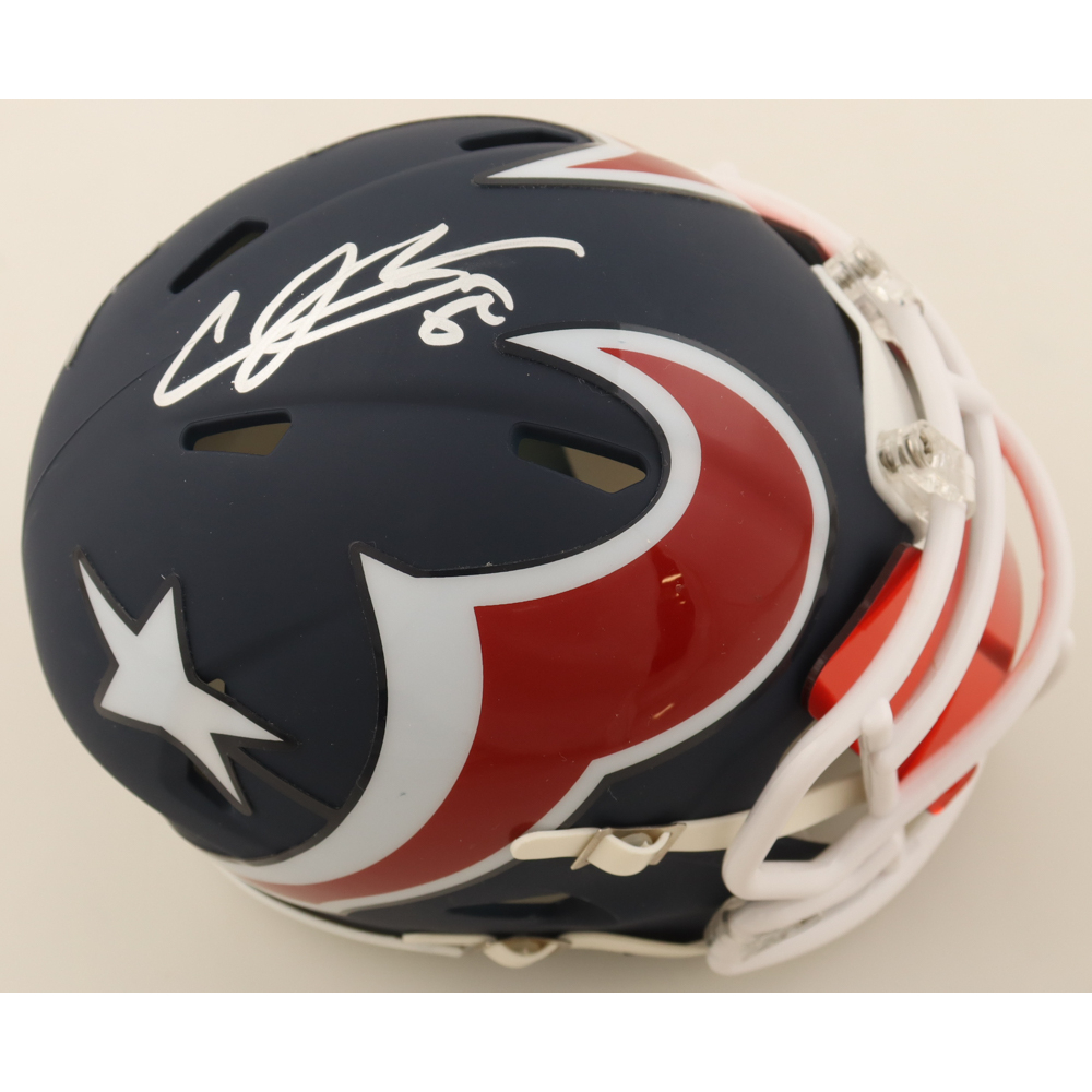 Andre Johnson Signed Texans AMP Alternate Speed Mini Helmet With Visor (JSA) at PristineAuction.com