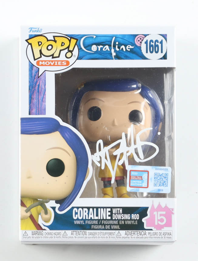 Dakota Fanning Signed "Coraline" #1661 Coraline With Dowsing Rod Funko Pop! Vinyl Figure (PSA) at PristineAuction.com Dakota Fanning Signed "Coraline" #1661 Coraline With Dowsing Rod Funko Pop! Vinyl Figure (PSA) at PristineAuction.com