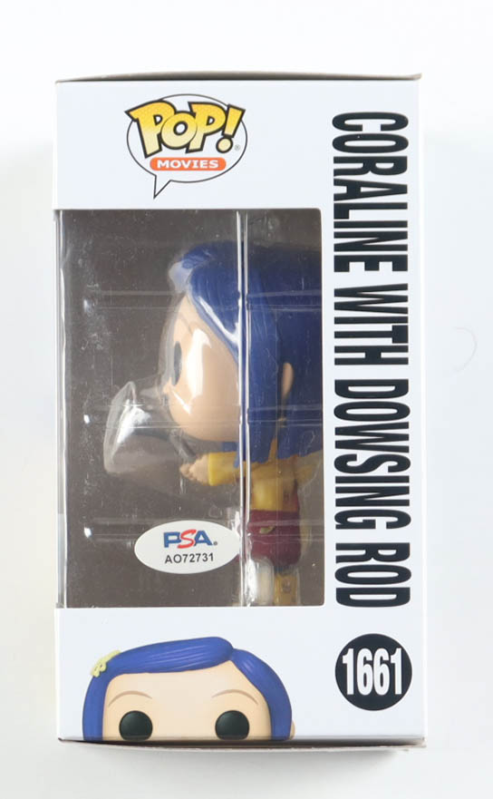 Dakota Fanning Signed "Coraline" #1661 Coraline With Dowsing Rod Funko Pop! Vinyl Figure (PSA) at PristineAuction.com Dakota Fanning Signed "Coraline" #1661 Coraline With Dowsing Rod Funko Pop! Vinyl Figure (PSA) at PristineAuction.com