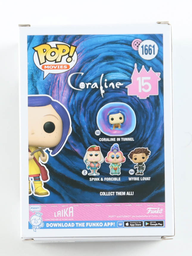 Dakota Fanning Signed "Coraline" #1661 Coraline With Dowsing Rod Funko Pop! Vinyl Figure (PSA) at PristineAuction.com Dakota Fanning Signed "Coraline" #1661 Coraline With Dowsing Rod Funko Pop! Vinyl Figure (PSA) at PristineAuction.com