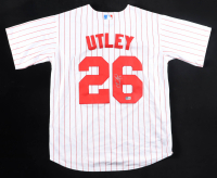 Chase Utley Signed Phillies Majestic Authentic Jersey (Beckett) at PristineAuction.com