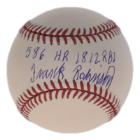 Frank Robinson Signed OML Baseball Inscribed "586 HR" & "1812 RBI" (PSA) at PristineAuction.com