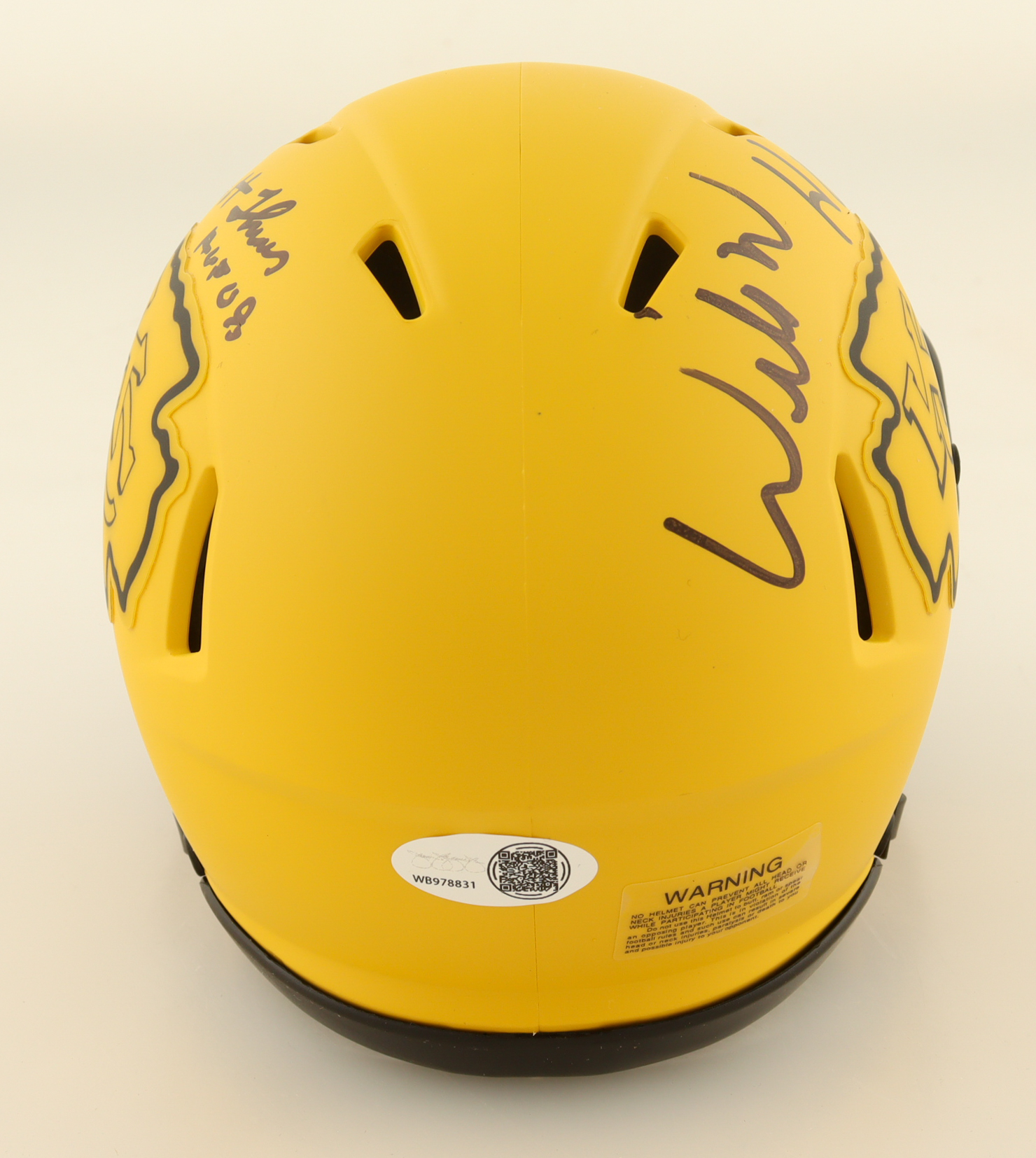 Willie Roaf & Emmitt Thomas Signed Chiefs Rave Alternate Speed Mini Helmet Inscribed "HOF 2012" & "HOF 08" (JSA) at PristineAuction.com Willie Roaf & Emmitt Thomas Signed Chiefs Rave Alternate Speed Mini Helmet Inscribed "HOF 2012" & "HOF 08" (JSA) at PristineAuction.com