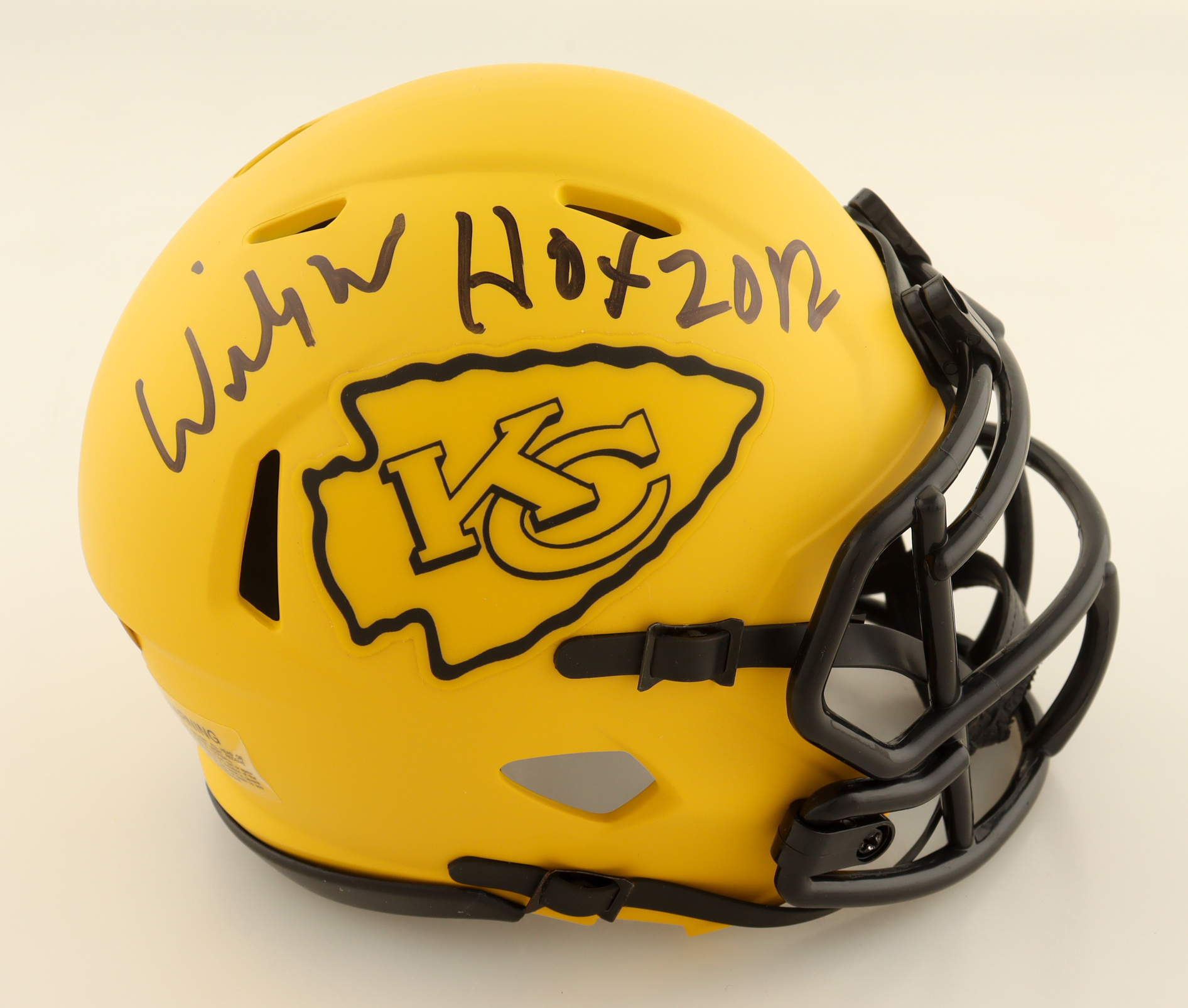 Willie Roaf & Emmitt Thomas Signed Chiefs Rave Alternate Speed Mini Helmet Inscribed "HOF 2012" & "HOF 08" (JSA) at PristineAuction.com Willie Roaf & Emmitt Thomas Signed Chiefs Rave Alternate Speed Mini Helmet Inscribed "HOF 2012" & "HOF 08" (JSA) at PristineAuction.com