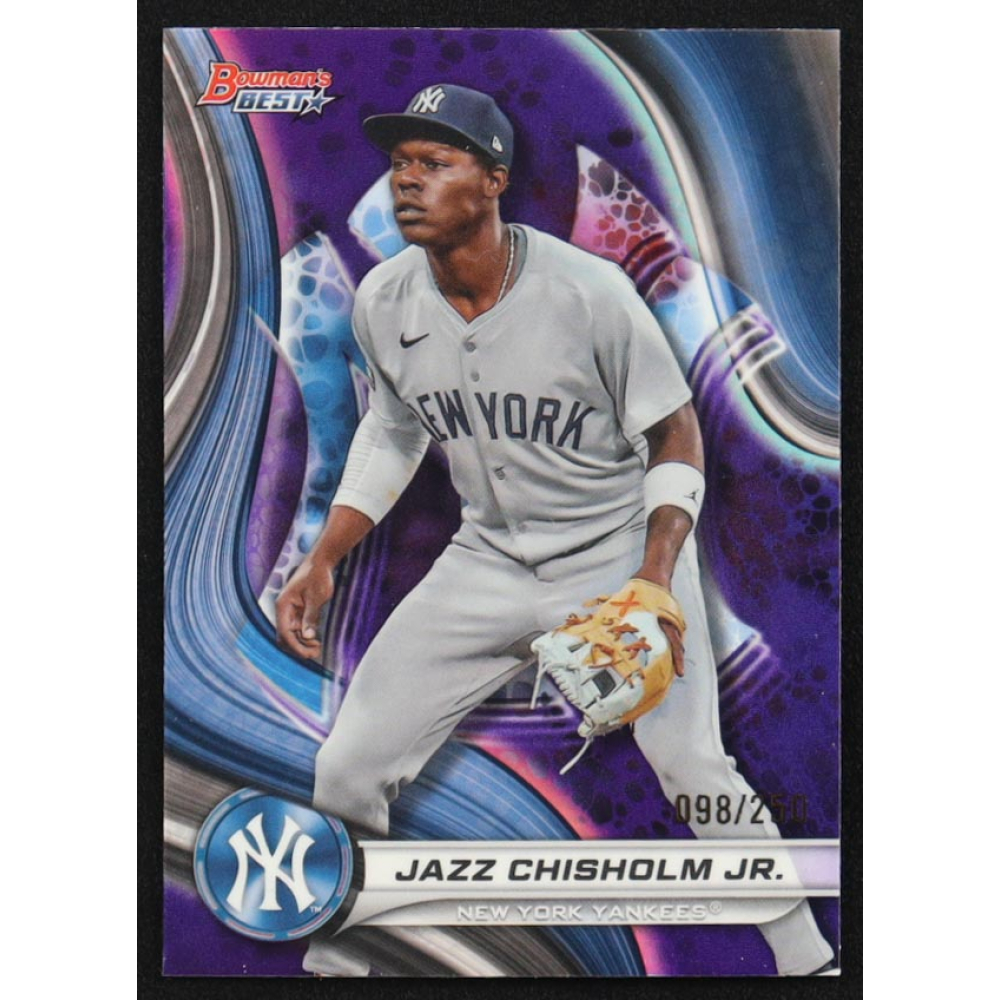 Jazz Chisholm Jr. 2024 Bowman's Best Purple Refractors #36 #098/250 at PristineAuction.com