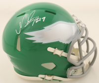 Nakobe Dean Signed Eagles 2023 Alternate Speed Mini Helmet (PSA) at PristineAuction.com