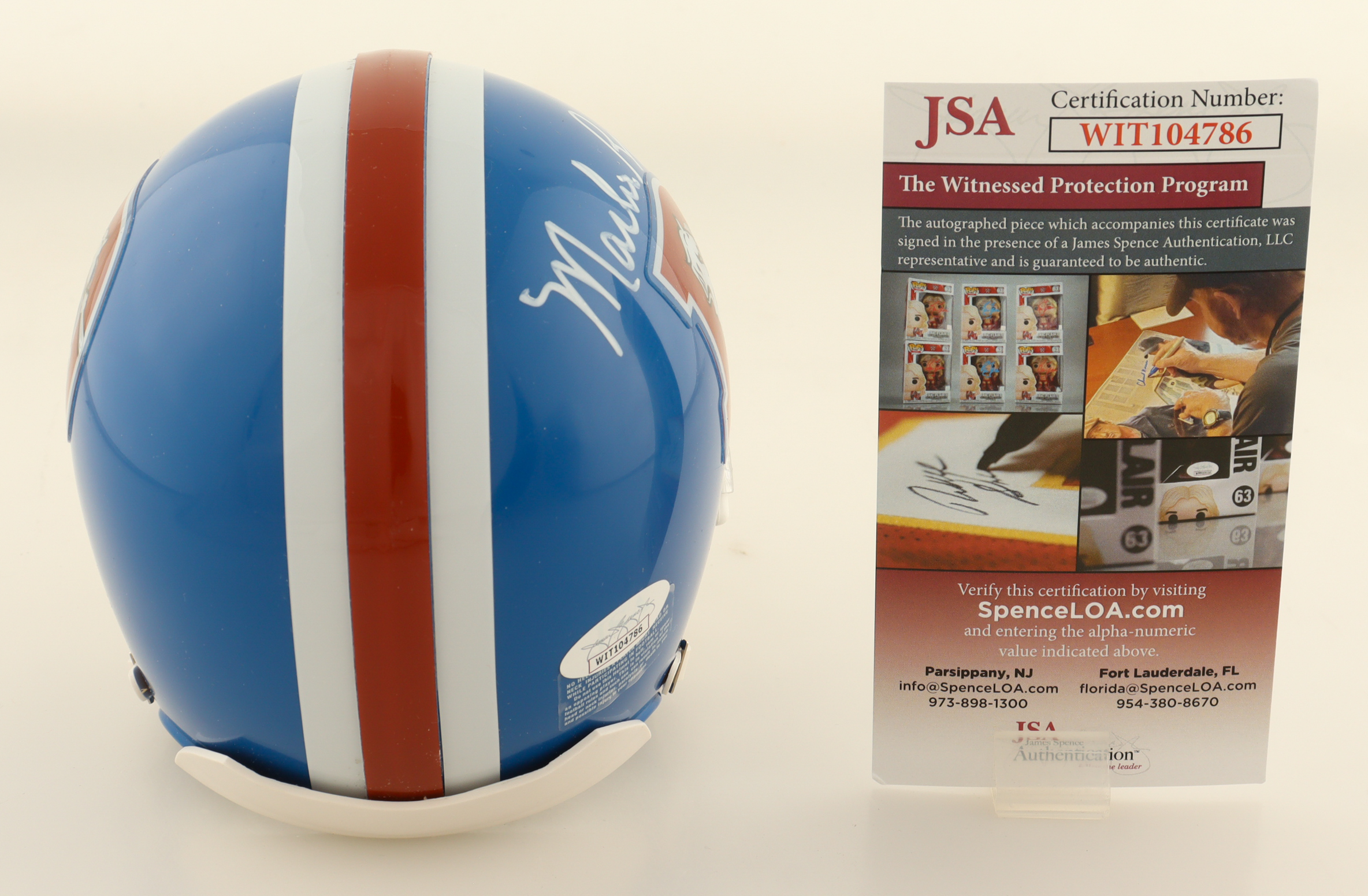 Marlin Briscoe Signed Broncos Throwback Speed Mini Helmet (JSA) at PristineAuction.com Marlin Briscoe Signed Broncos Throwback Speed Mini Helmet (JSA) at PristineAuction.com