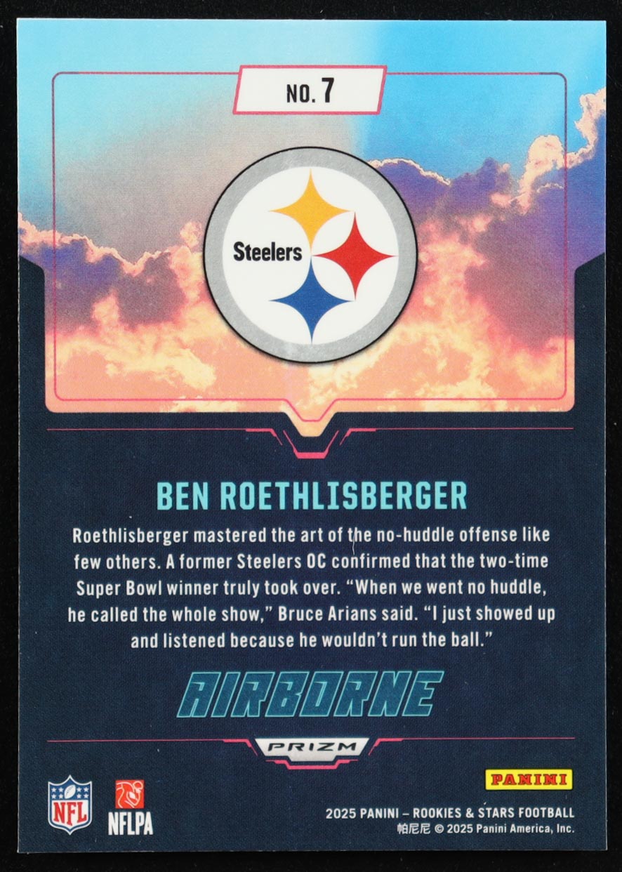 Ben Roethlisberger 2025 Panini Rookies and Stars Airborne #7 at PristineAuction.com Ben Roethlisberger 2025 Panini Rookies and Stars Airborne #7 at PristineAuction.com