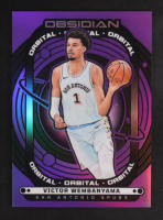 Victor Wembanyama 2024-25 Panini Obsidian Orbital Electric Etch Purple Flood #6 #17/75 at PristineAuction.com