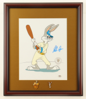 Nolan Ryan Signed "Looney Tunes" Custom Framed Original Film Cel Display with Animation Pins (PSA) at PristineAuction.com