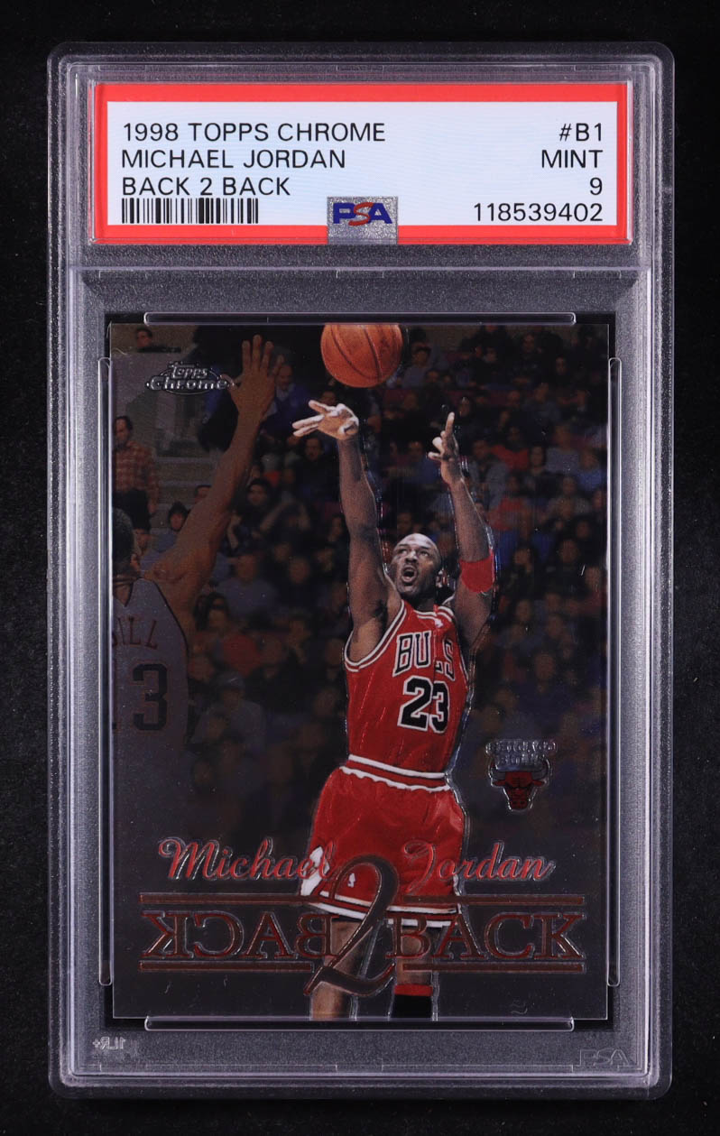 Michael Jordan 1998-99 Topps Chrome Back 2 Back #B1 (PSA 9) at PristineAuction.com Michael Jordan 1998-99 Topps Chrome Back 2 Back #B1 (PSA 9) at PristineAuction.com