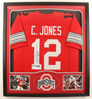 Cardale Jones Signed Custom Framed Jersey Display Inscribed "14 Champs" (JSA) at PristineAuction.com