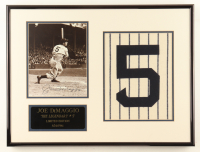 Joe DiMaggio Signed LE Yankees Custom Framed Photo Display with Jersey Cut (PSA) at PristineAuction.com