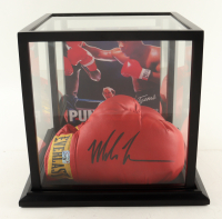 Mike Tyson Signed Set of (2) Everlast Boxing Gloves with Display Case (Tyson) at PristineAuction.com