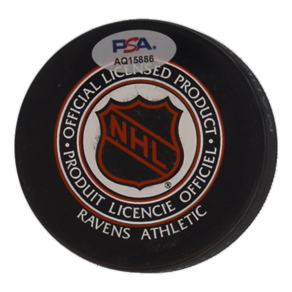 Glen Skov Signed Red Wings Logo Hockey Puck (PSA) at PristineAuction.com Glen Skov Signed Red Wings Logo Hockey Puck (PSA) at PristineAuction.com