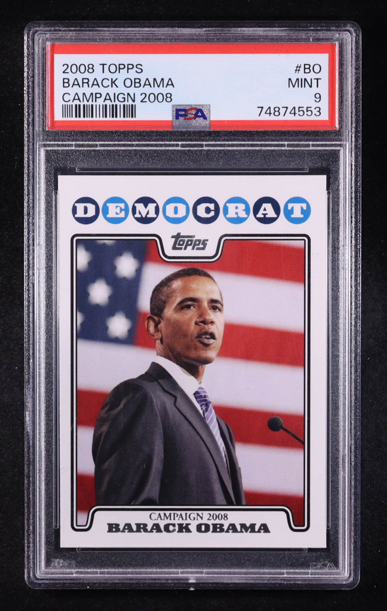 Barack Obama 2008 Topps Campaign 2008 #BO (PSA 9) at PristineAuction.com Barack Obama 2008 Topps Campaign 2008 #BO (PSA 9) at PristineAuction.com