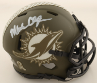 Mark Clayton Signed Dolphins Salute to Service Speed Mini Helmet (JSA) at PristineAuction.com