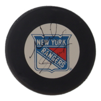 Neil Smith Signed Rangers Logo Hockey Puck (PSA) at PristineAuction.com