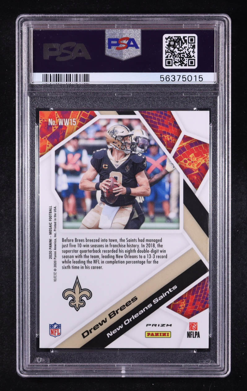Drew Brees 2020 Panini Mosaic Will to Win Mosaic #15 (PSA 10) at PristineAuction.com Drew Brees 2020 Panini Mosaic Will to Win Mosaic #15 (PSA 10) at PristineAuction.com