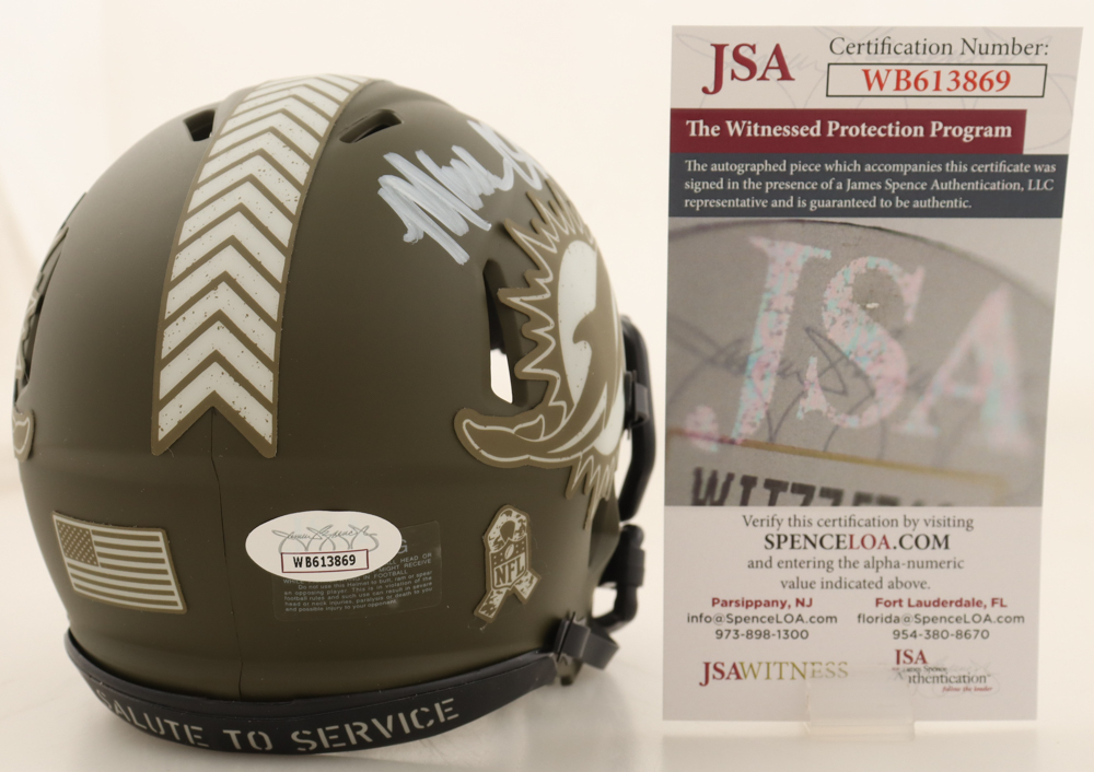 Mark Clayton Signed Dolphins Salute to Service Speed Mini Helmet (JSA) at PristineAuction.com Mark Clayton Signed Dolphins Salute to Service Speed Mini Helmet (JSA) at PristineAuction.com