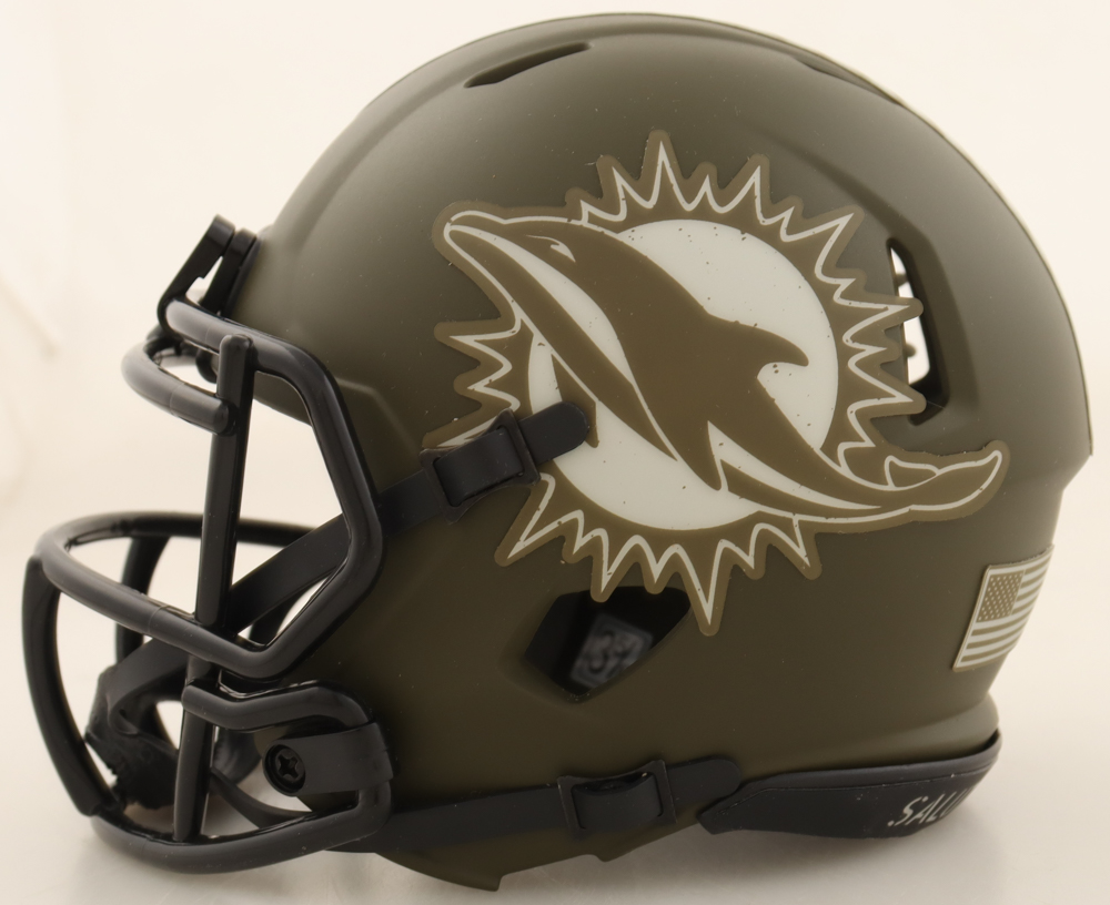 Mark Clayton Signed Dolphins Salute to Service Speed Mini Helmet (JSA) at PristineAuction.com Mark Clayton Signed Dolphins Salute to Service Speed Mini Helmet (JSA) at PristineAuction.com