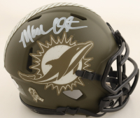 Mark Clayton Signed Dolphins Salute to Service Speed Mini Helmet (JSA) at PristineAuction.com