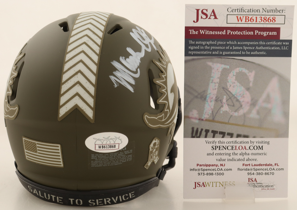 Mark Clayton Signed Dolphins Salute to Service Speed Mini Helmet (JSA) at PristineAuction.com Mark Clayton Signed Dolphins Salute to Service Speed Mini Helmet (JSA) at PristineAuction.com