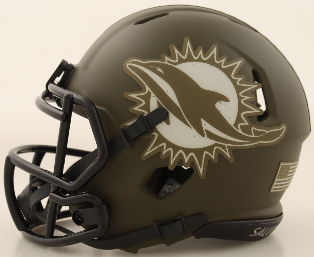 Mark Clayton Signed Dolphins Salute to Service Speed Mini Helmet (JSA) at PristineAuction.com Mark Clayton Signed Dolphins Salute to Service Speed Mini Helmet (JSA) at PristineAuction.com