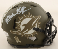 Mark Clayton Signed Dolphins Salute to Service Speed Mini Helmet (JSA) at PristineAuction.com