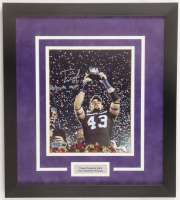 Tank Carder Signed TCU Horned Frogs Custom Framed Photo Inscribed "Defensive MVP!" (Beckett) at PristineAuction.com