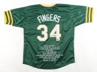 Rollie Fingers Signed Career Highlight Stat Jersey (Beckett) at PristineAuction.com