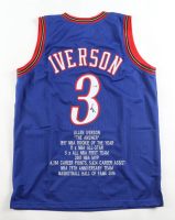 Allen Iverson Signed Career Highlight Stat Jersey (JSA) at PristineAuction.com