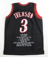 Allen Iverson Signed Career Highlight Stat Jersey (JSA) at PristineAuction.com