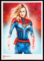"Captain Marvel" LE 8x12 Art Print by Thang Nguyen #/50 (PA) at PristineAuction.com
