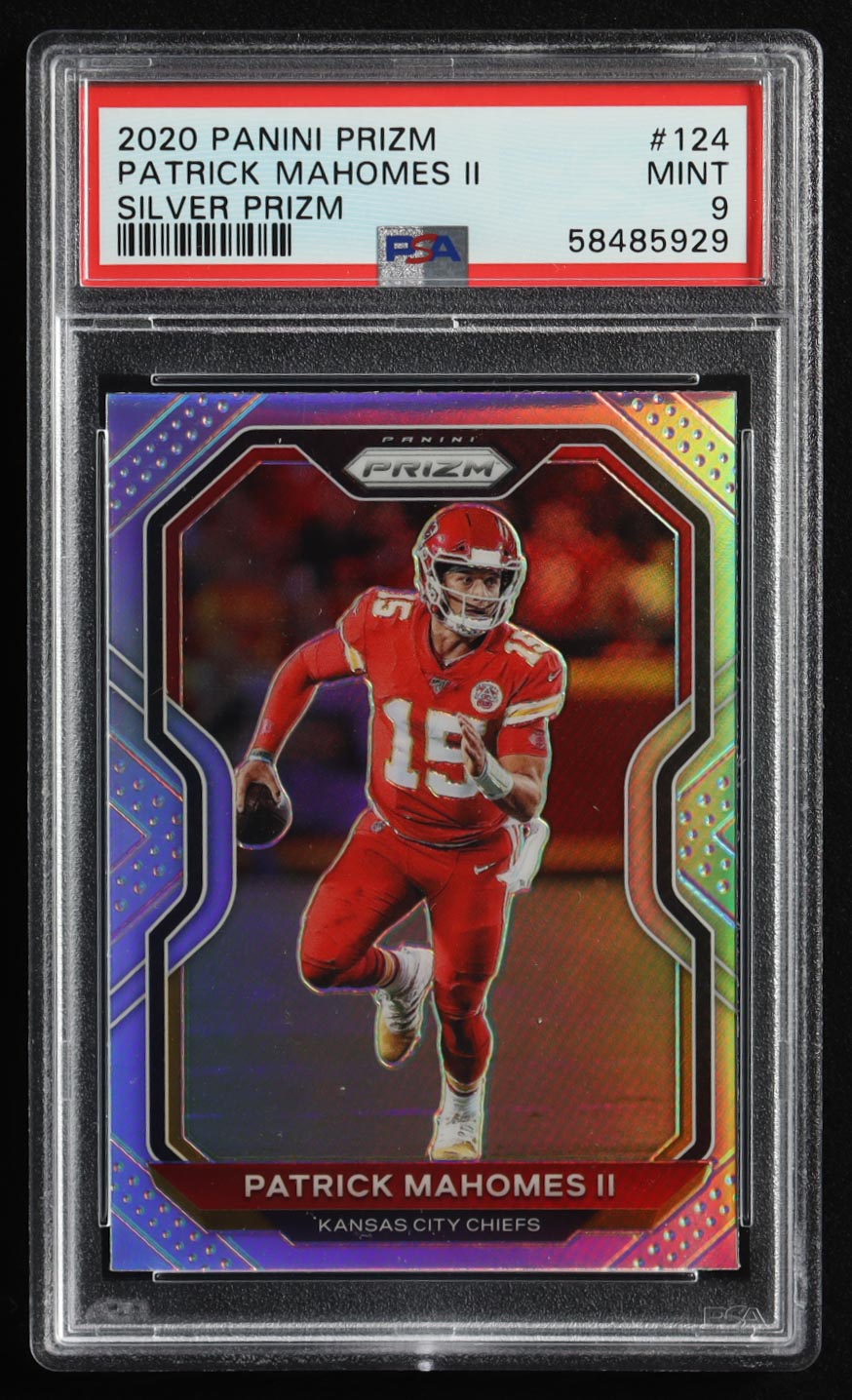 Patrick Mahomes II 2020 Panini Prizm Prizms Silver #124 (PSA 9) at PristineAuction.com Patrick Mahomes II 2020 Panini Prizm Prizms Silver #124 (PSA 9) at PristineAuction.com