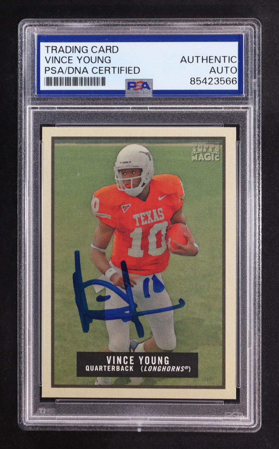 Vince Young Signed 2009 Topps Magic #72 (PSA) at PristineAuction.com Vince Young Signed 2009 Topps Magic #72 (PSA) at PristineAuction.com