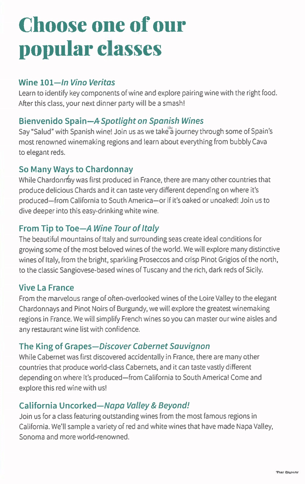 Private Wine Class for Twenty (20) at Total Wine & More at PristineAuction.com Private Wine Class for Twenty (20) at Total Wine & More at PristineAuction.com