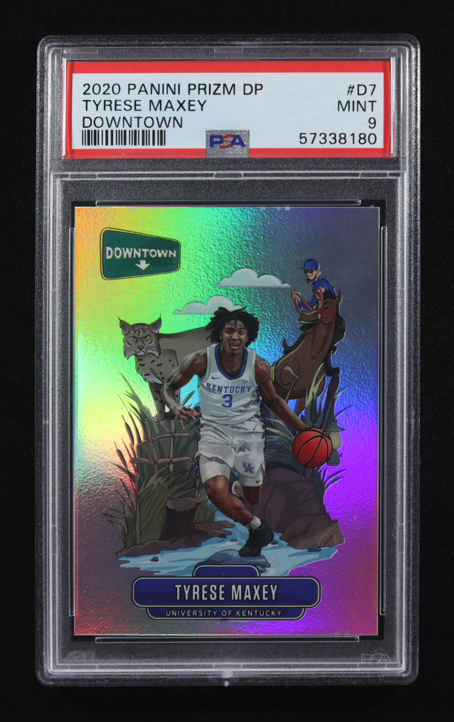 Tyrese Maxey 2020-21 Panini Prizm Draft Picks Downtown #7 RC (PSA 9) at PristineAuction.com Tyrese Maxey 2020-21 Panini Prizm Draft Picks Downtown #7 RC (PSA 9) at PristineAuction.com