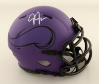 Justin Jefferson Signed Vikings Rave Alternate Speed Mini Helmet (Beckett) at PristineAuction.com