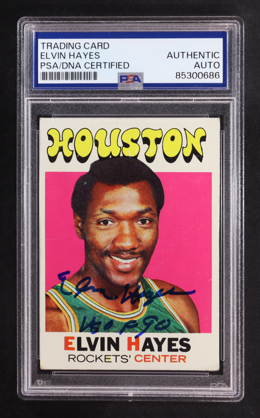 Elvin Hayes Signed 1971-72 Topps Inscribed "HOF 90" #120 (PSA) at PristineAuction.com Elvin Hayes Signed 1971-72 Topps Inscribed "HOF 90" #120 (PSA) at PristineAuction.com