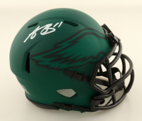 A. J. Brown Signed Eagles Rave Alternate Speed Mini Helmet (Beckett) at PristineAuction.com