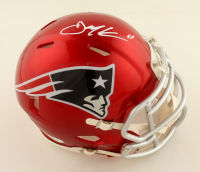Julian Edelman Signed Patriots Flash Alternate Mini Helmet (JSA) at PristineAuction.com