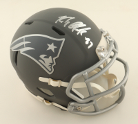 Rob Gronkowski Signed Patriots Slate Alternate Speed Mini Helmet (JSA & SM) at PristineAuction.com
