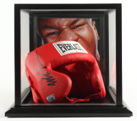 Mike Tyson Signed Everlast Headgear in Photo Back Display Case (Tyson) at PristineAuction.com