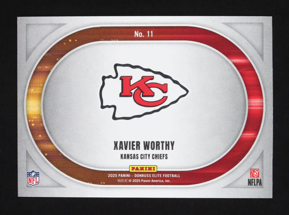 Xavier Worthy 2025 Elite Full Throttle Black #11 #1/1 at PristineAuction.com Xavier Worthy 2025 Elite Full Throttle Black #11 #1/1 at PristineAuction.com