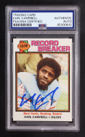 Earl Campbell Signed 1979 Topps Record Breaker #331 RC (PSA) at PristineAuction.com