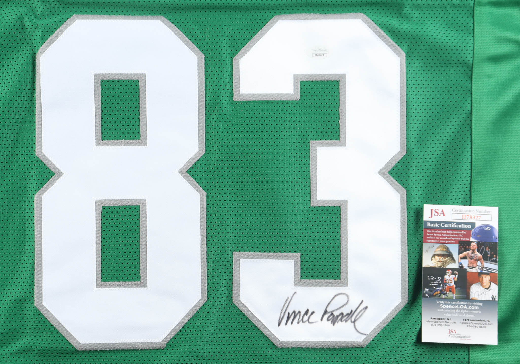 Vince Papale Signed Jersey (JSA) at PristineAuction.com Vince Papale Signed Jersey (JSA) at PristineAuction.com