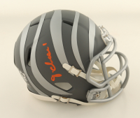 Ja'Marr Chase Signed Bengals Slate Alternate Speed Mini Helmet (Beckett & Chase) at PristineAuction.com